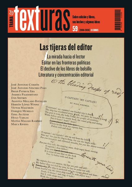Produktbild: Texturas 59: Las tijeras del editor