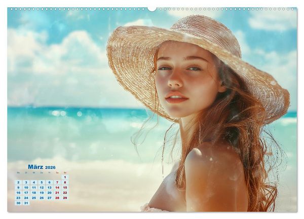 Produktbild: Entspannen am Strand (hochwertiger Premium Wandkalender 2026 DIN A2 quer), Kunstdruck in Hochglanz