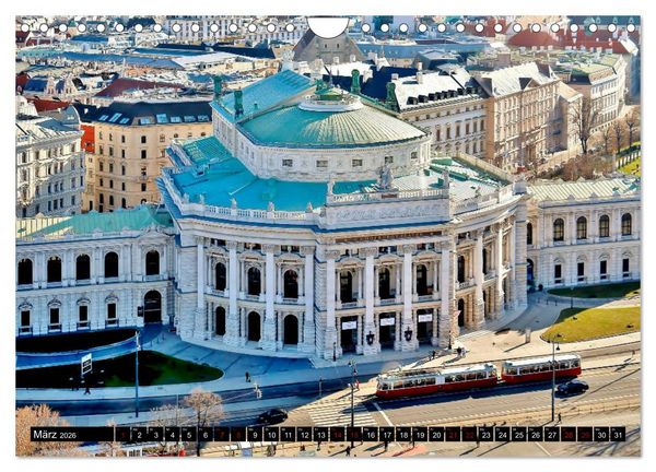 Produktbild: WIEN von oben (Wandkalender 2026 DIN A4 quer), CALVENDO Monatskalender