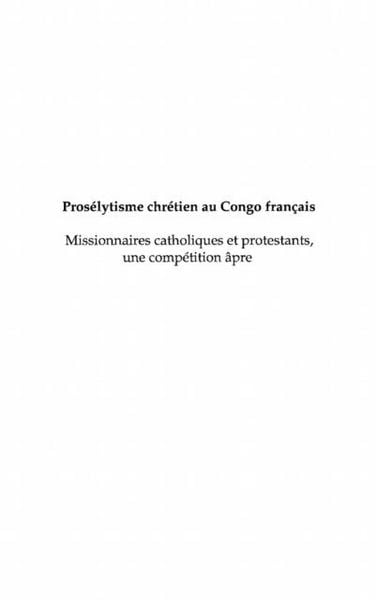 Produktbild: Proselytisme chretien au congofrancais