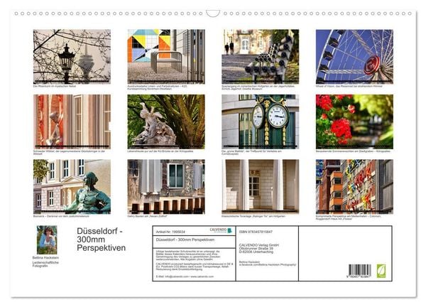 Produktbild: D&uuml;sseldorf - 300mm Perspektiven (Wandkalender 2026 DIN A2 quer), CALVENDO Monatskalender