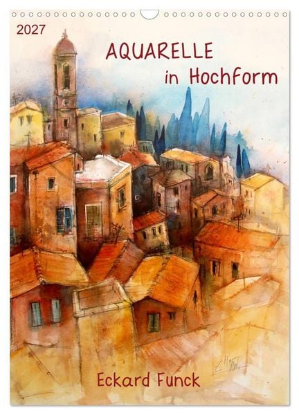 Produktbild: Aquarelle in Hochform (Wandkalender 2027 DIN A3 hoch), CALVENDO Monatskalender