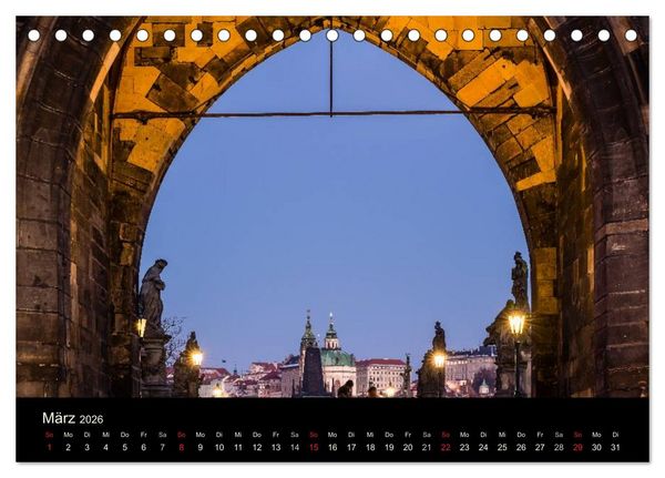 Produktbild: Prag - die goldene Stadt (Tischkalender 2026 DIN A5 quer), CALVENDO Monatskalender