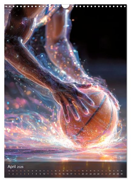 Produktbild: Basketball - Die visuelle Kraft des Sports (Wandkalender 2026 DIN A3 hoch), CALVENDO Monatskalender
