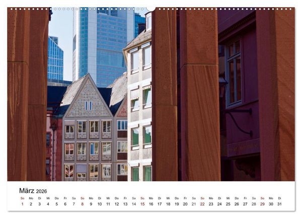 Produktbild: Frankfurt am Main - Fassaden (hochwertiger Premium Wandkalender 2026 DIN A2 quer), Kunstdruck in Hochglanz