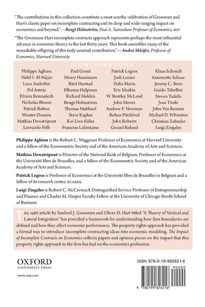 Produktbild: Impact of Incomplete Contracts on Economics
