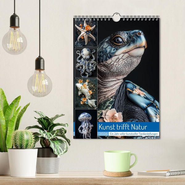Produktbild: Kunst trifft Natur (Wandkalender 2026 DIN A4 hoch), CALVENDO Monatskalender