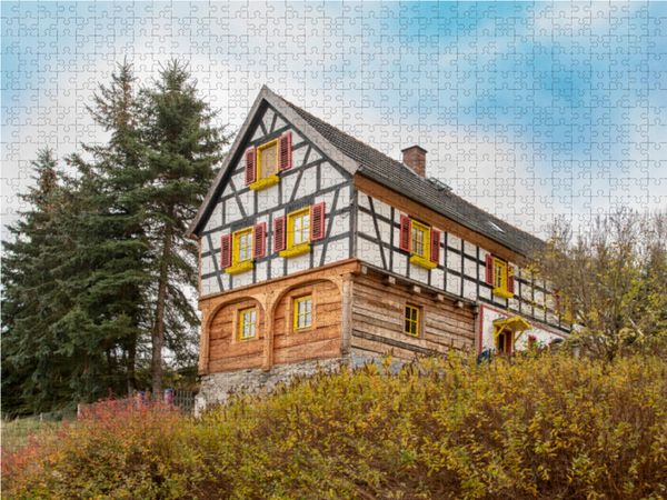 Produktbild: CALVENDO Puzzle Fachwerkhaus in Ruderitz - neu restauriert | 1000 Teile Lege-Gr&ouml;&szlig;e 64x48cm Foto-Puzzle f&uuml;r gl&uuml;ckliche Stunden