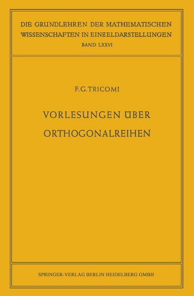 Produktbild: Vorlesungen &uuml;ber Orthogonalreihen