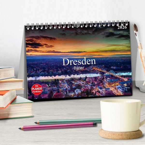 Produktbild: Dresden Bilder 2026 (Tischkalender 2026 DIN A5 quer), CALVENDO Monatskalender