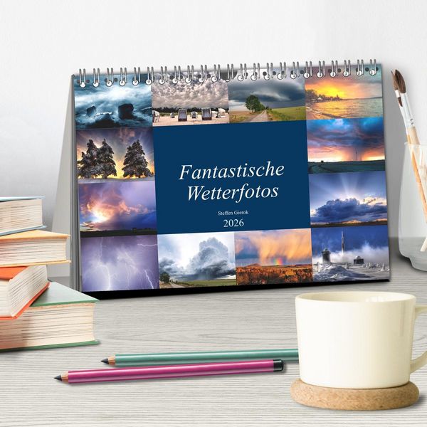 Produktbild: Fantastische Wetterfotos (Tischkalender 2026 DIN A5 quer), CALVENDO Monatskalender