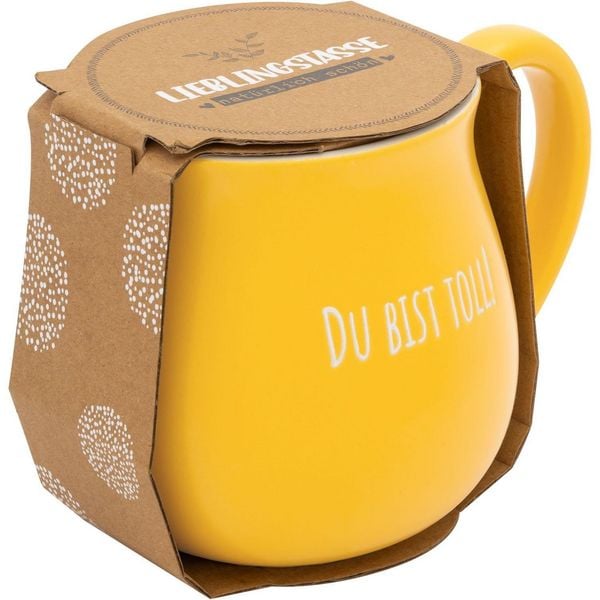 Produktbild: GRUSS & CO Tasse bauchig graviert "Du bist toll"