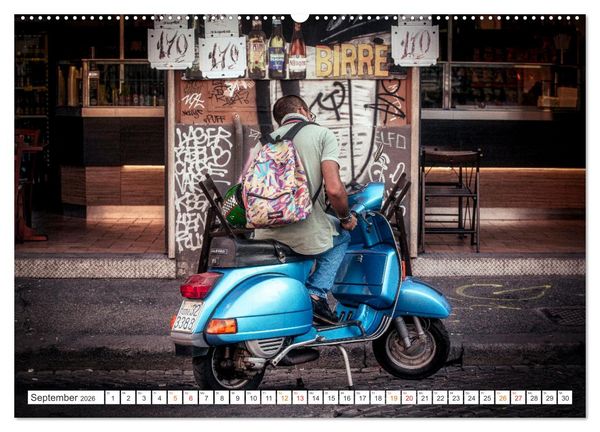Produktbild: Kult Roller - Vesparade (hochwertiger Premium Wandkalender 2026 DIN A2 quer), Kunstdruck in Hochglanz