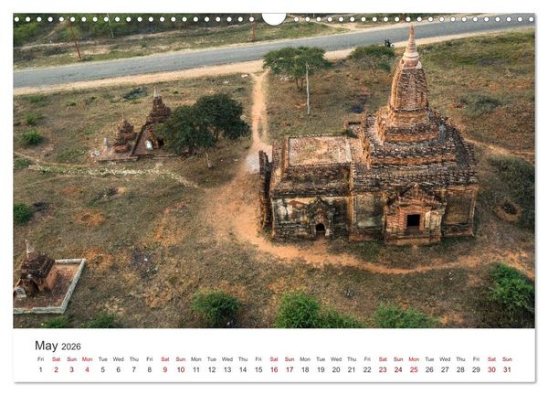 Produktbild: Bagan - Pagodas in the forest (Wall Calendar 2026 DIN A3 landscape), CALVENDO 12 Month Wall Calendar