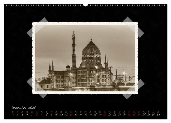 Produktbild: Dresden - Ein Kalender mit Fotografien wie aus einem alten Fotoalbum (hochwertiger Premium Wandkalender 2026 DIN A2 quer), Kunstdruck in Hochglanz