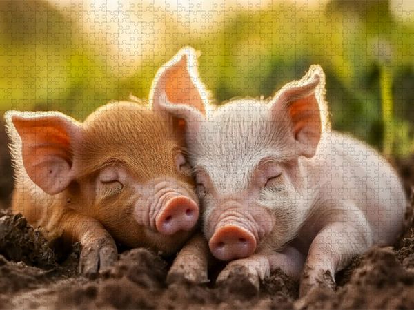Produktbild: CALVENDO Puzzle Schweine | 2000 Teile Lege-Gr&ouml;&szlig;e 90x67cm Foto-Puzzle f&uuml;r gl&uuml;ckliche Stunden