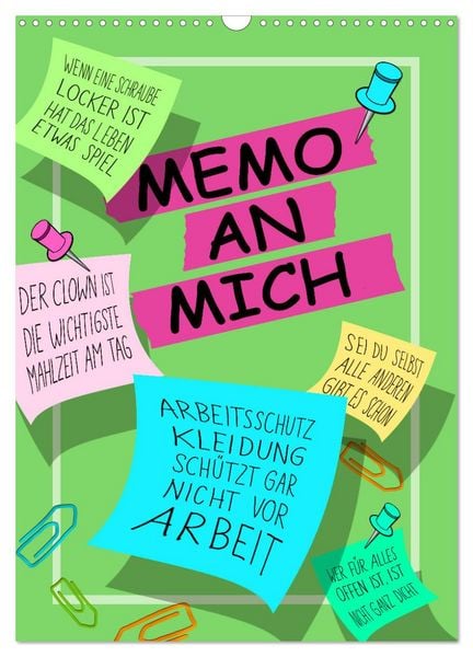 Produktbild: Memo an mich (Wandkalender 2026 DIN A3 hoch), CALVENDO Monatskalender