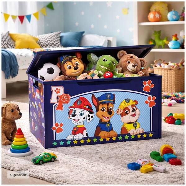 Produktbild: HTI-Living Paw Patrol Spielzeugkiste mit Deckel Kinder Aufbewahrungsbox Blau