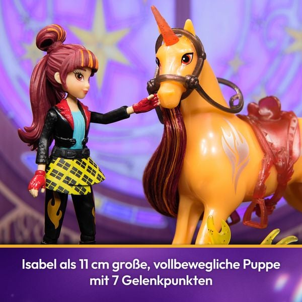 Produktbild: Unicorn Academy - Valentina & Einhorn Cinder Set, 12 cm Figuren zur Netflix Serie mit Sattel, M&auml;hnen- und Schweifb&uuml;rste & Zubeh&ouml;r, ab 4 J.