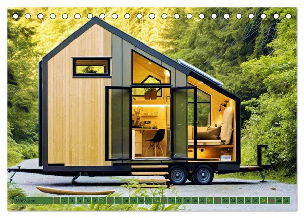 Produktbild: Tiny Houses - wohnen auf kleinstem Raum (Tischkalender 2026 DIN A5 quer), CALVENDO Monatskalender
