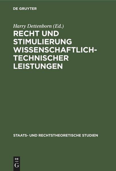 Produktbild: Recht und Stimulierung wissenschaftlich-technischer Leistungen