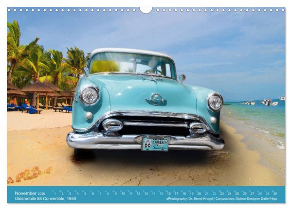 Produktbild: Oldtimer auf 5 Kontinenten (Wandkalender 2026 DIN A3 quer), CALVENDO Monatskalender