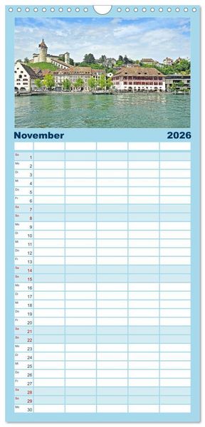 Produktbild: Familienplaner 2026 - Rechts und links des Rheins. Mit dem Wohnmobil unterwegs. mit 5 Spalten (Wandkalender, 21 x 45 cm) CALVENDO