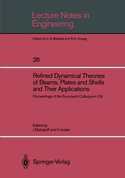 Produktbild: Refined Dynamical Theories of Beams, Plates and Shells and Their Applications