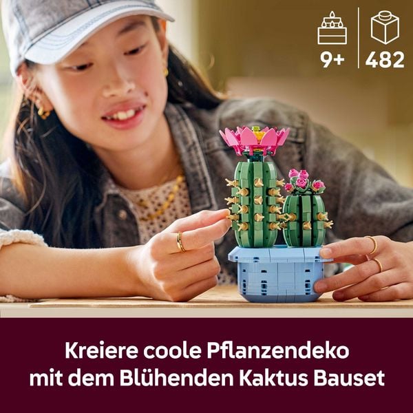 Produktbild: LEGO Botanicals 11509 Bl&uuml;hender Kaktus, Kunstblumen f&uuml;r M&auml;dchen ab 9