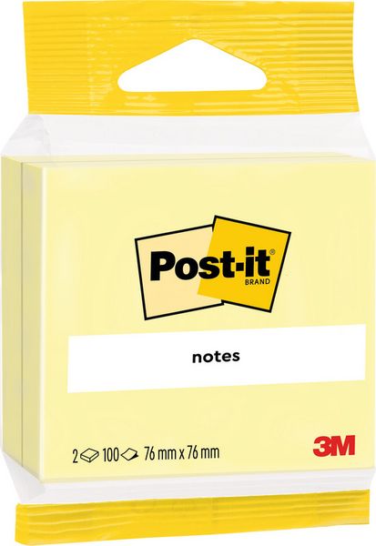 Produktbild: Post-it&reg; Haftnotizen gelb Blister, 76 x 76 mm 2 St&uuml;ck