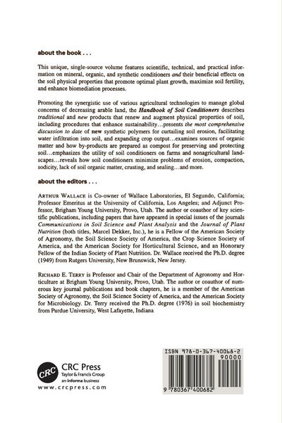 Produktbild: Handbook of Soil Conditioners
