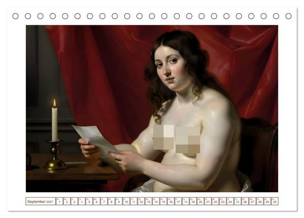 Produktbild: Sch&ouml;nheit ohne Schleier - Barock (Tischkalender 2027 DIN A5 quer), CALVENDO Monatskalender