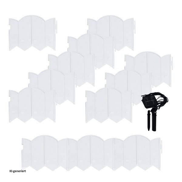 Produktbild: HTI-Living HTI-Living Beeteinfassung 1260 cm Zierzaun Cloud mit Beleuchtung