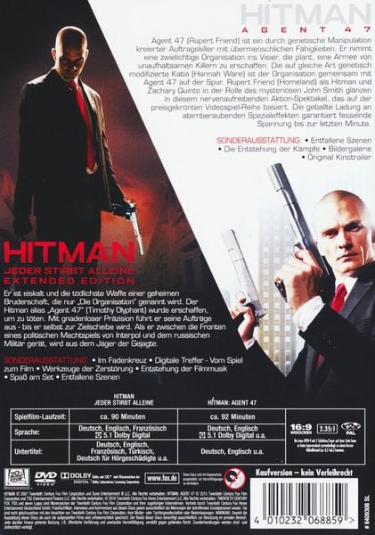 Produktbild: Hitman 1+2 [2 DVDs]