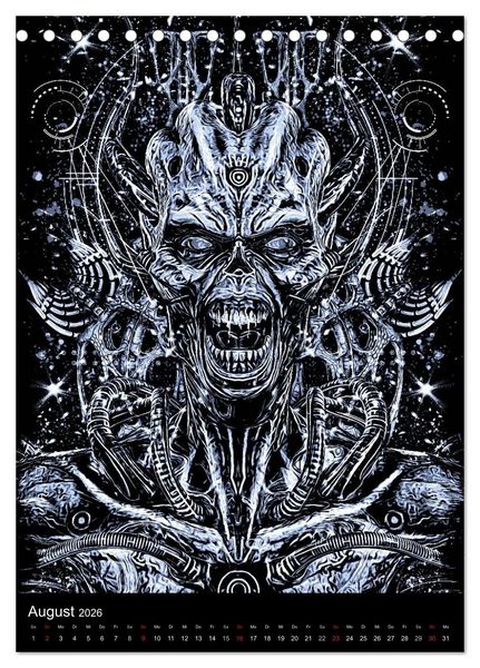Produktbild: BLOODBOY/DARK ILLUSTRATION (Tischkalender 2026 DIN A5 hoch), CALVENDO Monatskalender