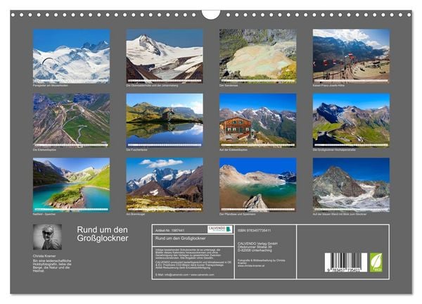 Produktbild: Rund um den Gro&szlig;glockner (Wandkalender 2026 DIN A3 quer), CALVENDO Monatskalender
