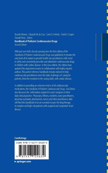 Produktbild: Handbook of Pediatric Cardiovascular Drugs