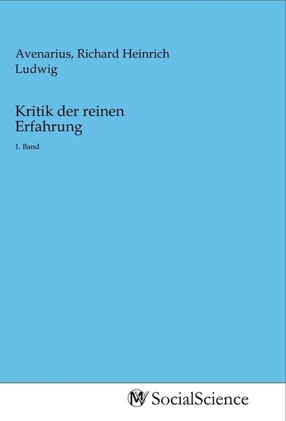 Produktbild: Kritik der reinen Erfahrung