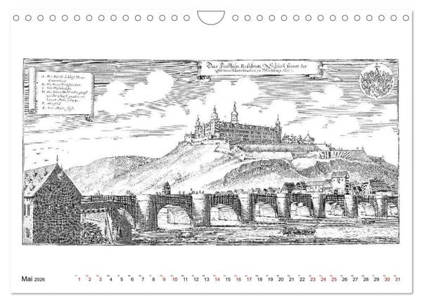 Produktbild: W&uuml;rzburg in alten Bildern (Wandkalender 2026 DIN A4 quer), CALVENDO Monatskalender