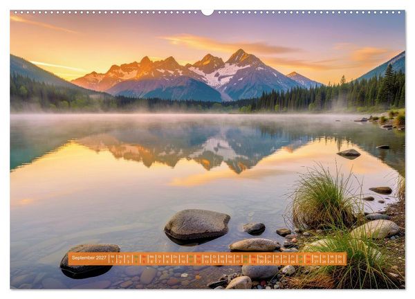 Produktbild: Malerische Seenlandschaft (hochwertiger Premium Wandkalender 2027 DIN A2 quer), Kunstdruck in Hochglanz
