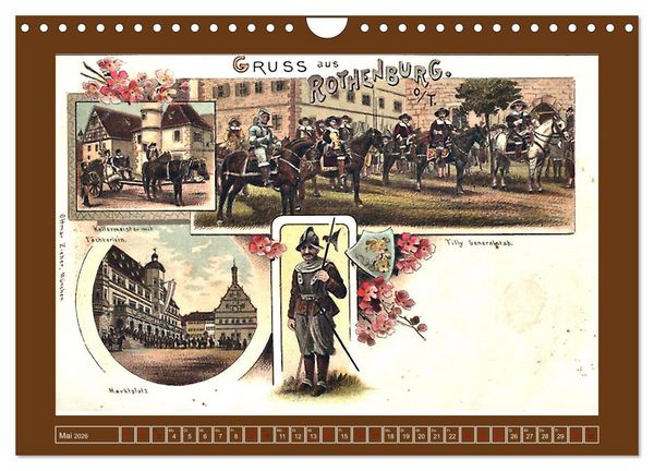 Produktbild: Gru&szlig; aus Rothenburg ob der Tauber (Wandkalender 2026 DIN A4 quer), CALVENDO Monatskalender