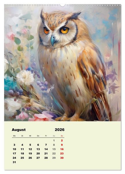 Produktbild: Krafttiere als spirituelle Begleiter (Wandkalender 2026 DIN A2 hoch), CALVENDO Monatskalender