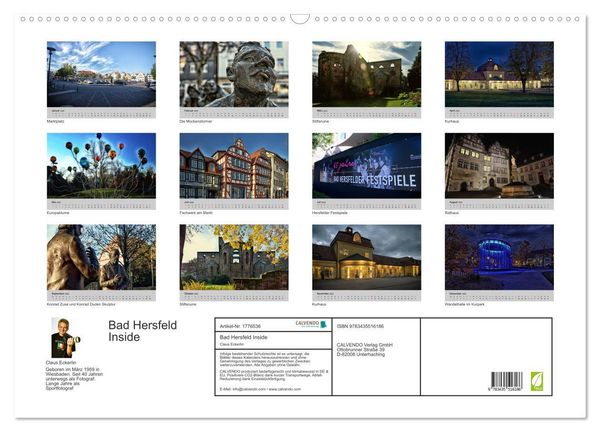 Bad Hersfeld Inside (Wandkalender 2025 DIN A2 quer), CALVENDO Monatskalender