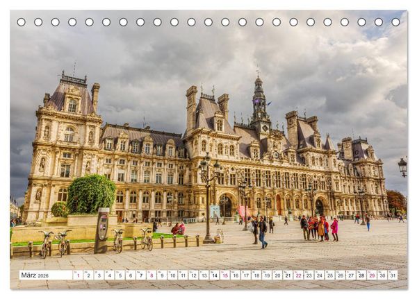 Produktbild: Geliebtes Paris - Ein Bilderbogen aus der Stadt der Liebe (Tischkalender 2026 DIN A5 quer), CALVENDO Monatskalender