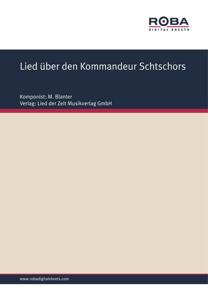 Produktbild: Lied &uuml;ber den Kommandeur Schtschors
