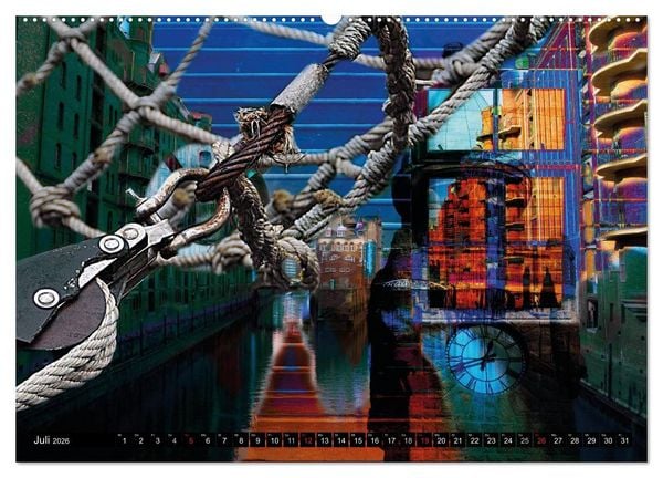 Produktbild: Hamburg Abstrakt (hochwertiger Premium Wandkalender 2026 DIN A2 quer), Kunstdruck in Hochglanz