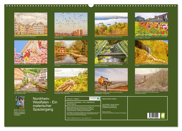 Produktbild: Nordrhein-Westfalen - Ein malerischer Spaziergang (Wandkalender 2026 DIN A2 quer), CALVENDO Monatskalender