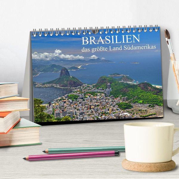 Produktbild: Brasilien - das gr&ouml;&szlig;te Land S&uuml;damerikas (Tischkalender 2026 DIN A5 quer), CALVENDO Monatskalender