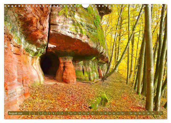 Produktbild: Der Altschlossfelsen - Gr&ouml;&szlig;te Felsformation der Pfalz im herbstlichen Farbspiel (Wandkalender 2026 DIN A3 quer), CALVENDO Monatskalender