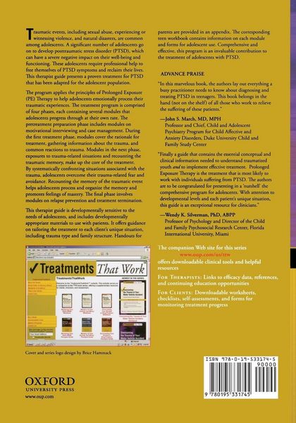 Produktbild: Prolonged Exposure Therapy for Adolescents with PTSD